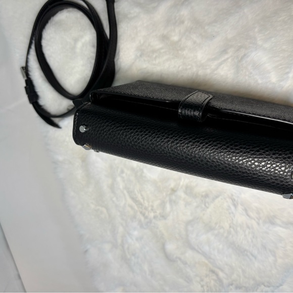 Michael Kors Black Jet Set Silver Studded Smartphone Crossbody Bag - Picture 9 of 10